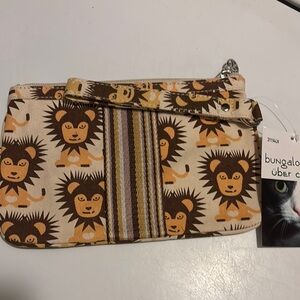 Lion Print Clutch by Bungalow 360 NWT